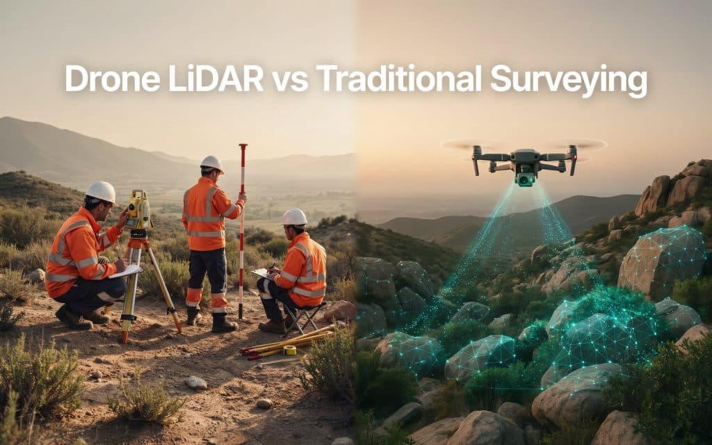 drone lidar vs traditional surveying